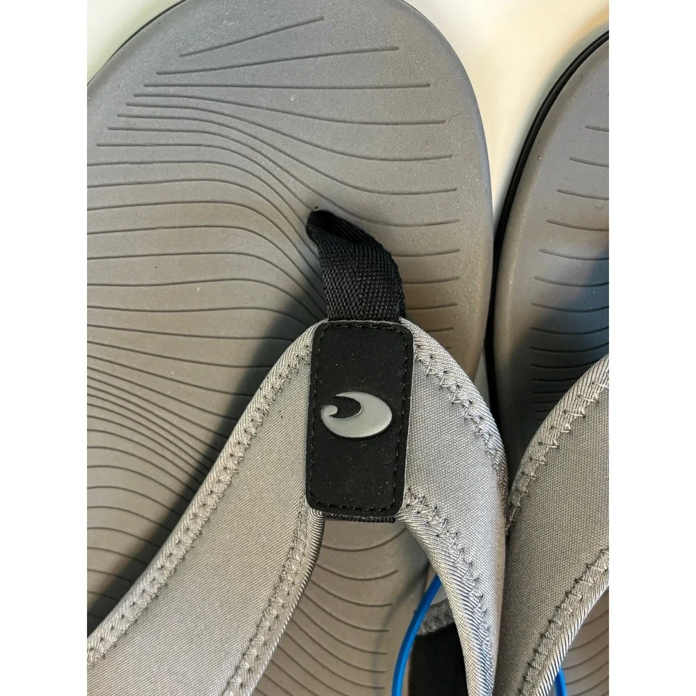 NEW Costa‎ Del Mar Mens Flip Flop Gray Sandals Size 9 FQF100004X